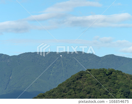Mt. Katsuragi and the ropeway seen from Mt. Unebi 108854675
