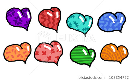 Hand drawn heart doodle. 108854752