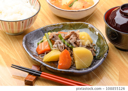 標準的家常肉和土豆 標準的家常肉和土豆 108855126