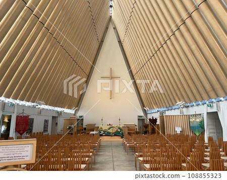 Christchurch Transitional (Cardboard) Cathedral in New Zealand Christchurch Transitional (Cardboard) Cathedral in New Zealand 108855323