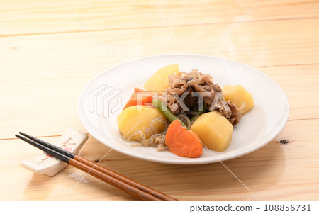 標準的家常肉和土豆 標準的家常肉和土豆 108856731