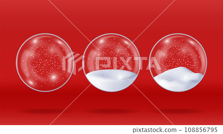 3D Glass Christmas Snow Ball 3D Glass Christmas Snow Ball 108856795