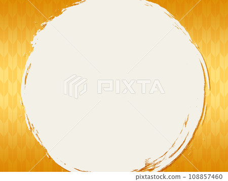 Gold Japanese pattern background frame 108857460