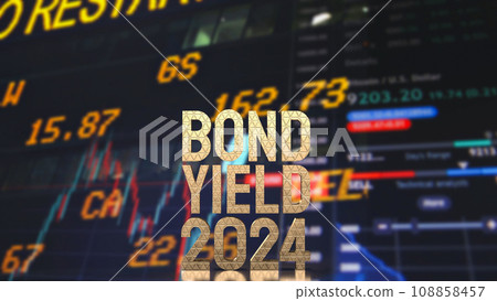 The Gold text Bond Yield on chart background for Business concept 3d rendering The Gold text Bond Yield on chart background for Business concept 3d rendering 108858457