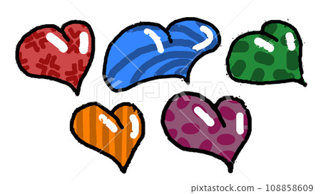 Hand drawing heart doodle. 108858609