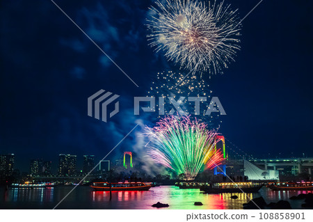 台場彩虹煙火東京夜景 台場彩虹煙火東京夜景 108858901