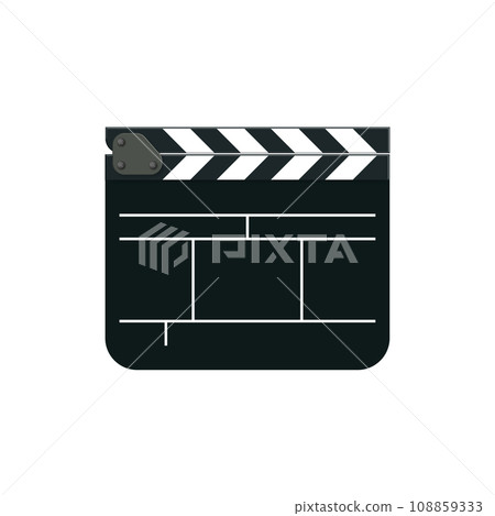 Movie clapperboard on white background, vector illustration. Movie clapperboard on white background, vector illustration. 108859333