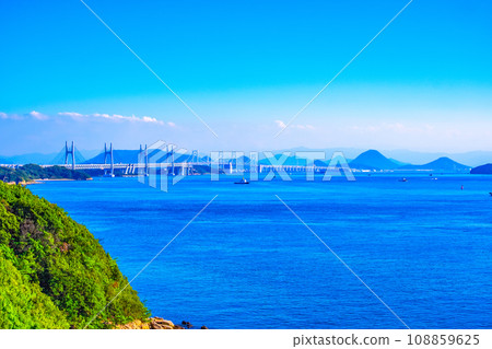 瀨戶大橋和瀨戶內海 瀨戶大橋和瀨戶內海 108859625