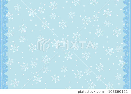 雪花圖案背景花邊邊框裝飾 雪花圖案背景花邊邊框裝飾 108860121