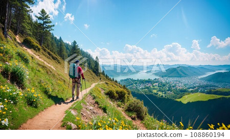 登山途中的男人 登山途中的男人 108860194