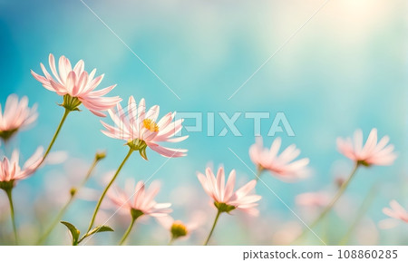 Spring flowers create a smooth background 108860285