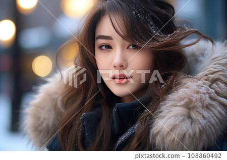 Woman looking at camera AI generated image AI image Woman looking at camera AI generated image AI image 108860492
