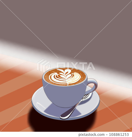 Cafe space with white coffee cup illustration 108861253