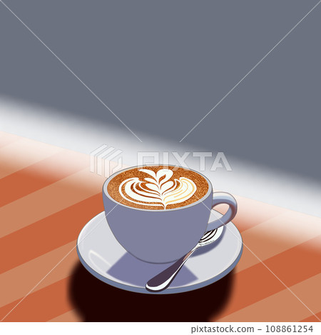 Cafe space with white coffee cup illustration 108861254