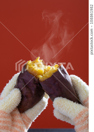 Roasted sweet potato Beni Haruka sweet potato 108861982