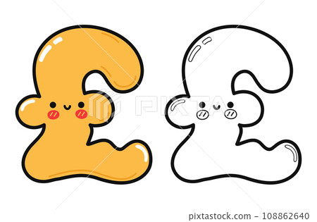 Pound Sign character outline cartoon illustration for coloring book. Vector hand drawn Pound Sign raditional cartoon vintage, retro, kawaii character. Isolated white background Pound Sign character outline cartoon illustration for coloring book. Vector hand drawn Pound Sign raditional cartoon vintage, retro, kawaii character. Isolated white background 108862640