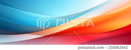 Abstract background with vivid colors, soft contrast and shadows and trend pallete. Banner image. AI generated content. 108862642