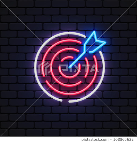 Goals neon on black background for web background design. Vector illustration Goals neon on black background for web background design. Vector illustration 108863622