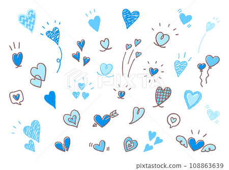 Cute heart hand drawn illustration Cute heart hand drawn illustration 108863639
