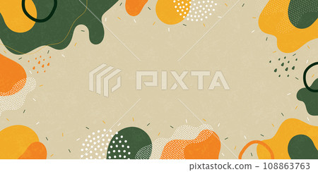 Cute background. Background from abstract shapes and dots. Vector background. Cute background. Background from abstract shapes and dots. Vector background. 108863763