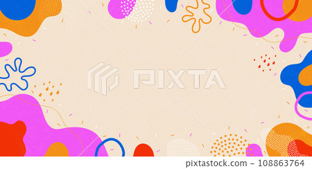 Bright background. Abstract shapes, bright colors. Minimalist pattern background. Bright background. Abstract shapes, bright colors. Minimalist pattern background. 108863764