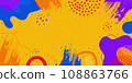 Bright background. Abstract shapes, bright colors. Minimalist pattern background. 108863766