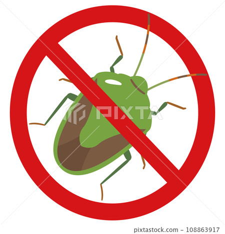 臭蟲禁止標誌 臭蟲禁止標誌 108863917