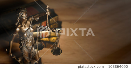 Lady Justice and law books. Law concept Lady Justice and law books. Law concept 108864090