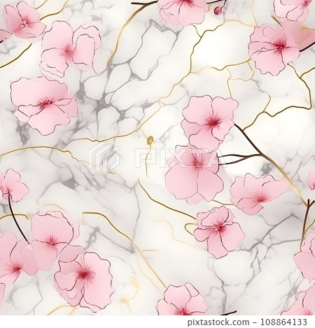 Elegant Pink Marble Texture Seamless Pattern Stock