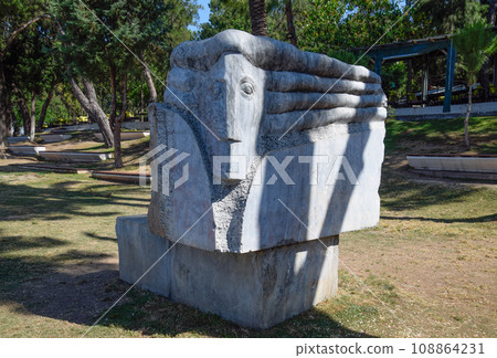 Marble sculpture in Karaalioglu Park. Marble sculpture in Karaalioglu Park. 108864231