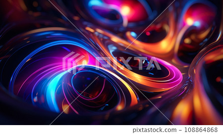 Background with colorful starch syrup-like texture "AI generated image" 108864868
