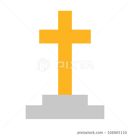 現代基督教墳墓圖標。向量。 現代基督教墳墓圖標。向量。 108865110