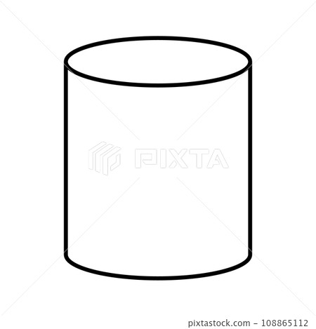 Simple cylinder icon. Cylinder shape icon. vector. Simple cylinder icon. Cylinder shape icon. vector. 108865112