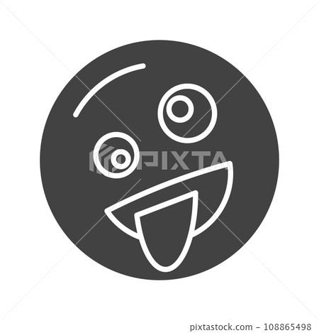 Zany Face icon vector image. 108865498