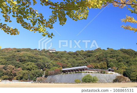 從城山公園看的秋天的松山城堡 108865531