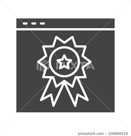 Web Award icon vector image. Web Award icon vector image. 108866018