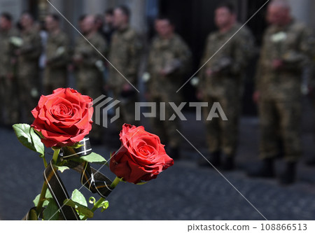 A funerals of Ukrainian servicemen killed during Russia's invasion of Ukraine. A funerals of Ukrainian servicemen killed during Russia's invasion of Ukraine. 108866513