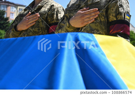 Funeral of Ukrainian servicemen killed during combat with Russian troops. Funeral of Ukrainian servicemen killed during combat with Russian troops. 108866574