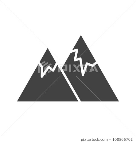 Snow-Capped Mountain icon vector image. Snow-Capped Mountain icon vector image. 108866701