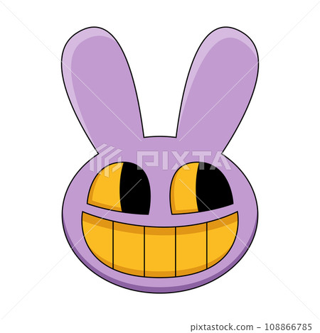 Jax bunny from The Amazing Digital Circus isolated on white background. Jax amazing digital circus vector clip art 108866785
