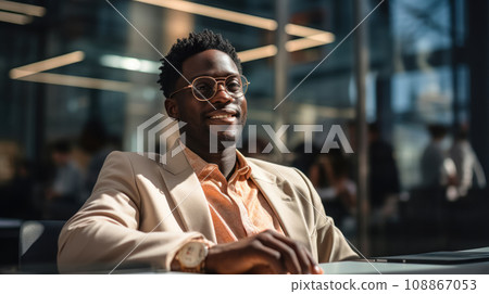 Happy middle-aged businessman relaxing at his desk after negotiations, small business and renting offices for meetings with clients Happy middle-aged businessman relaxing at his desk after negotiations, small business and renting offices for meetings with clients 108867053