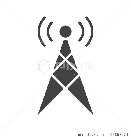 Signals Tower icon vector image. 108867373