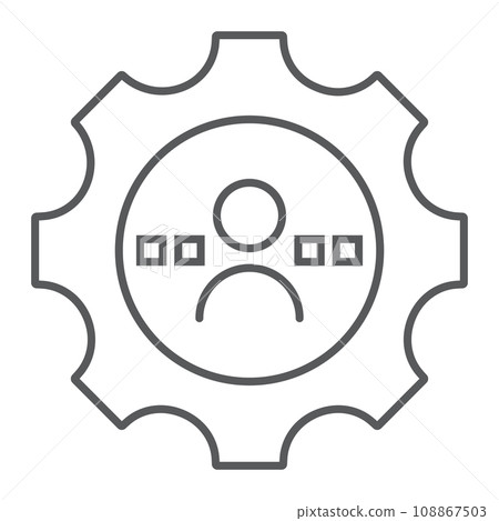 Skill thin line icon, business and human, leadership sign, vector graphics, a linear pattern on a white background, eps 10. Skill thin line icon, business and human, leadership sign, vector graphics, a linear pattern on a white background, eps 10. 108867503