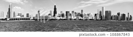 Panorama Chicago. Chicago cityscape. Skyscrapers of Chicago 108867843