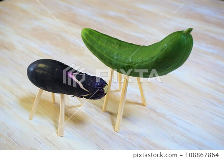 Spirit horse, spirit cow, cow horse, Obon, Spirit shelf, Bon shelf, Buddhist altar 108867864