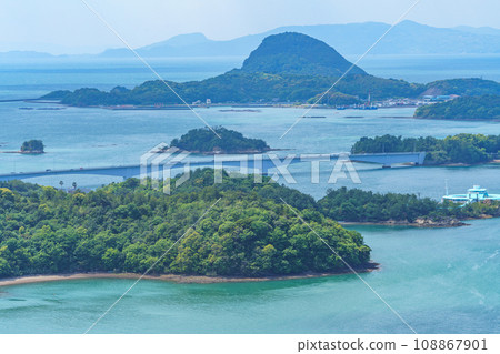 從展望台看到的天草五橋 九州熊本觀光旅遊網 108867901