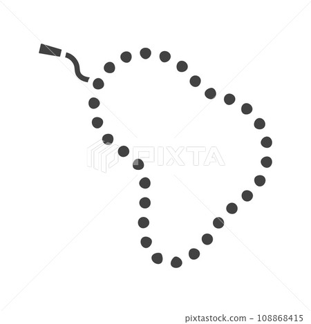 Prayer Beads icon vector image. 108868415