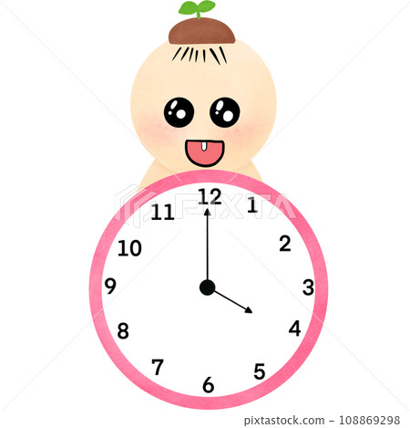 Cartoon animal clock, teaching materials Cartoon animal clock, teaching materials 108869298