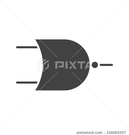 NOR Gate icon vector image. NOR Gate icon vector image. 108869307