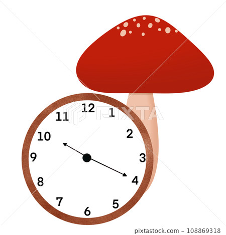 Cartoon animal clock, teaching materials 108869318